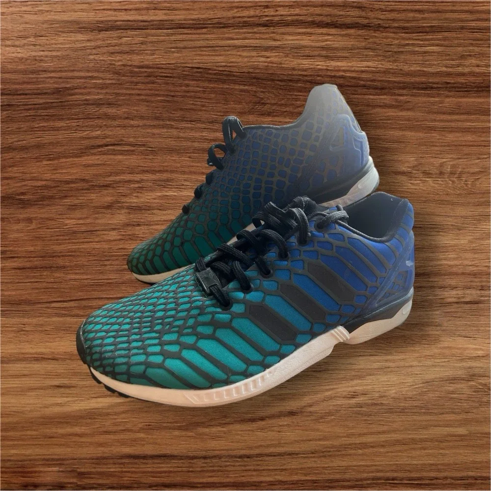 Adidas‎ Torsion PYV 702001 Light Blue Strips Running Shoes Size 10